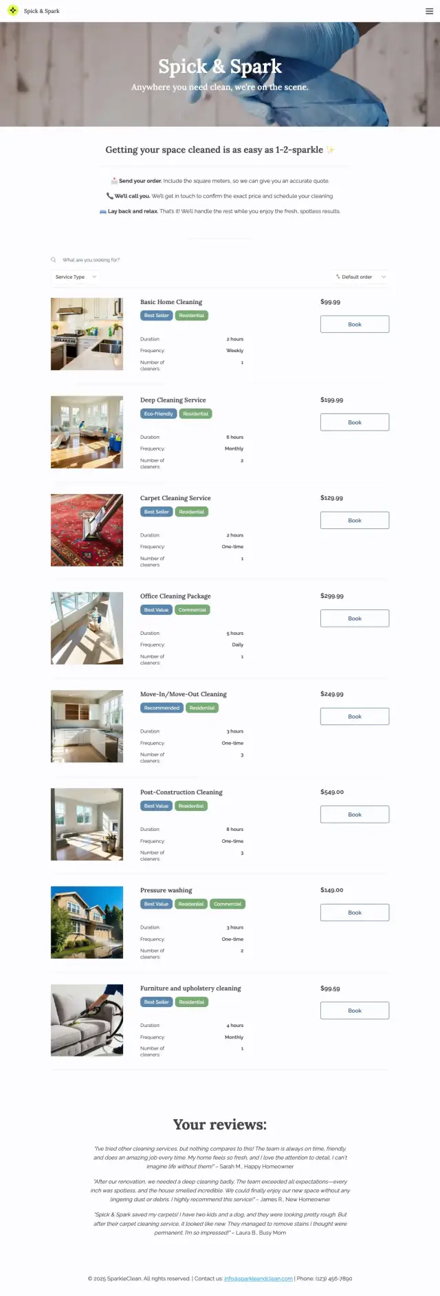 Modern business website template