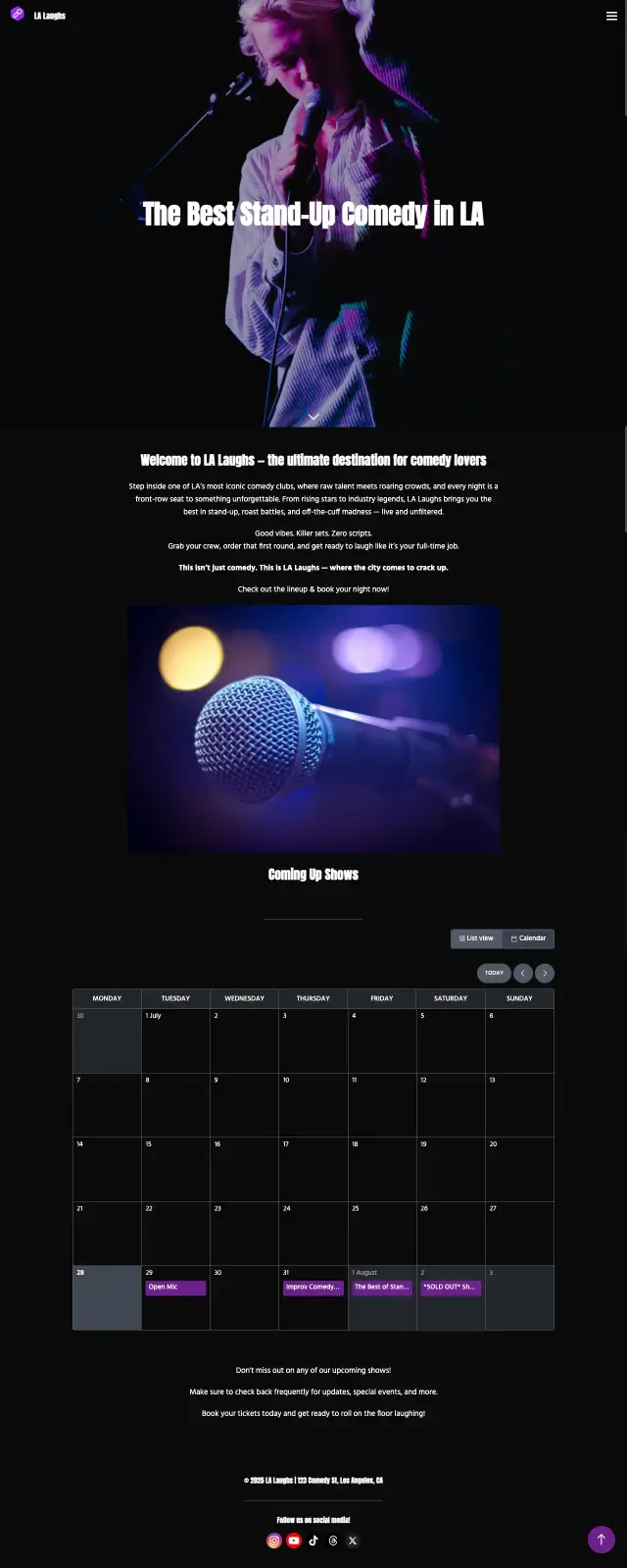 Creative showcase website template